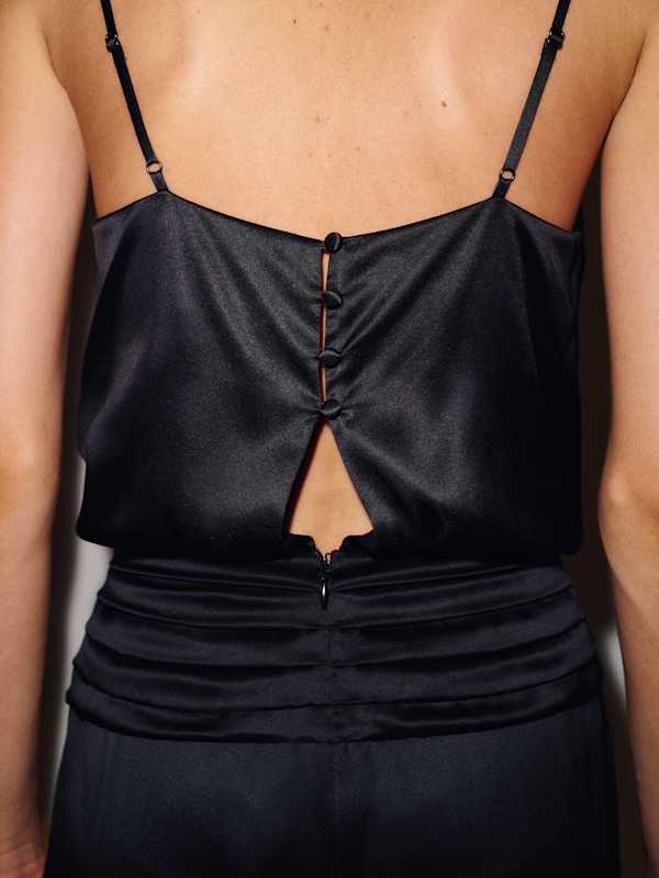 Ofelia Silk Dress - Black