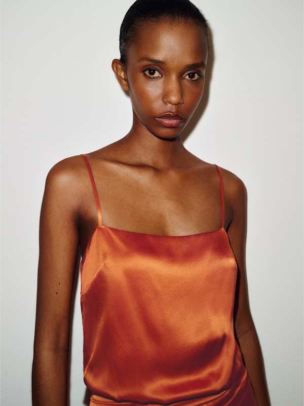 Ofelia Silk Dress - Glazed Carrot