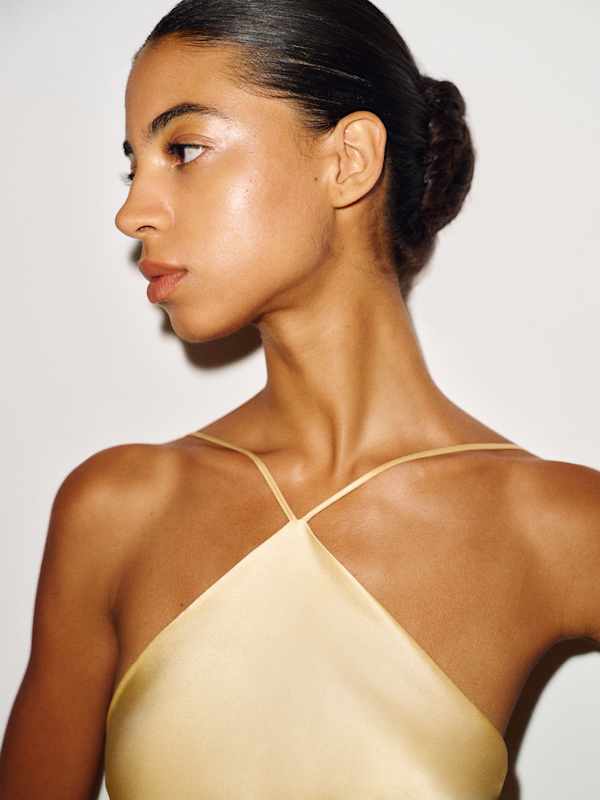 Emilee Silk Dress - Parmesan