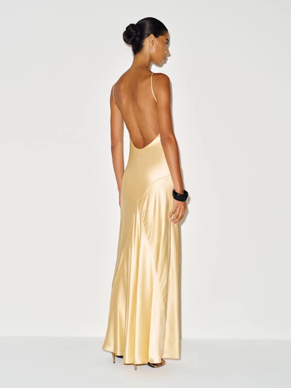 Emilee Silk Dress - Parmesan