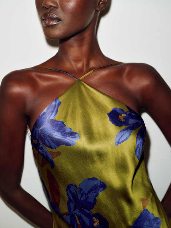 Emilee Silk Dress - Vanda Orchid