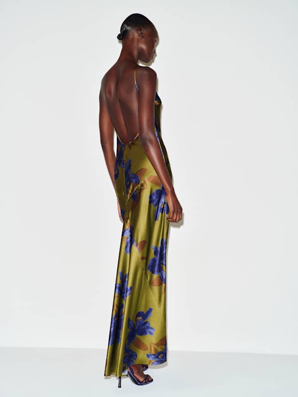 Emilee Silk Dress - Vanda Orchid