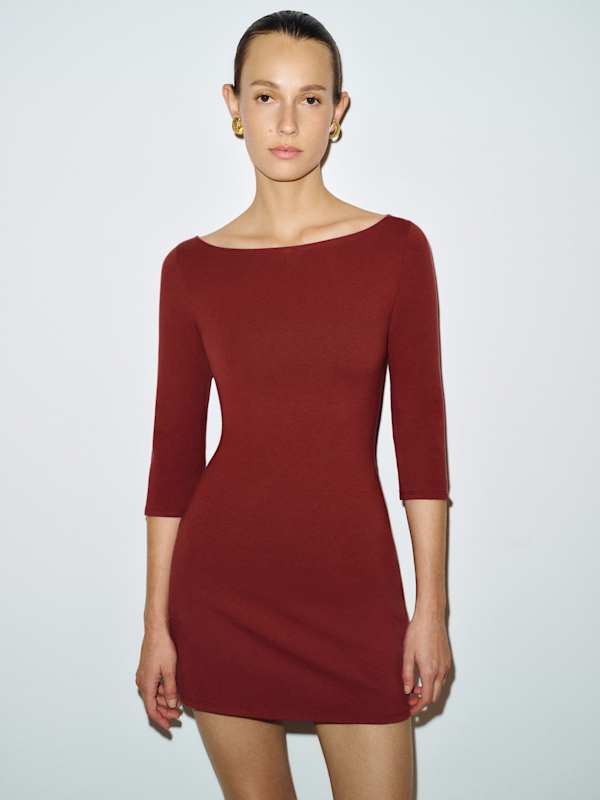 Marceline Knit Dress - Chianti