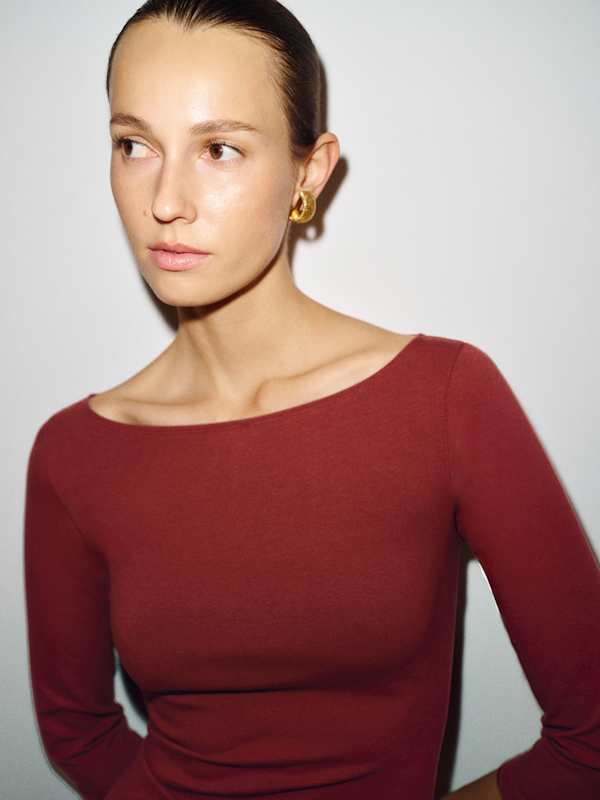 Marceline Knit Dress - Chianti