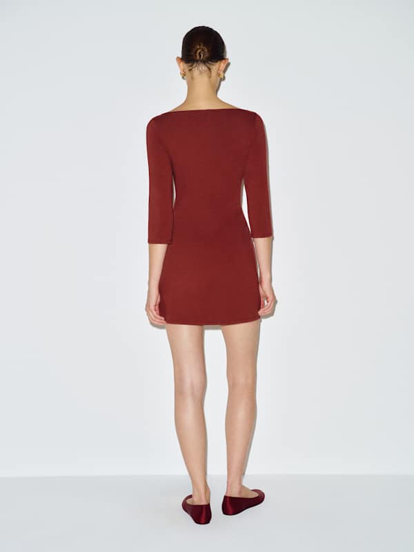 Marceline Knit Dress - Chianti