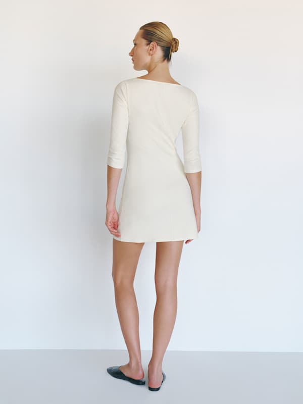 Marceline Knit Dress - Fior Di Latte