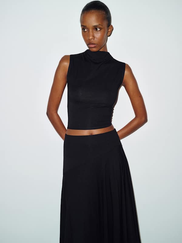 Flora Knit Two Piece - Black