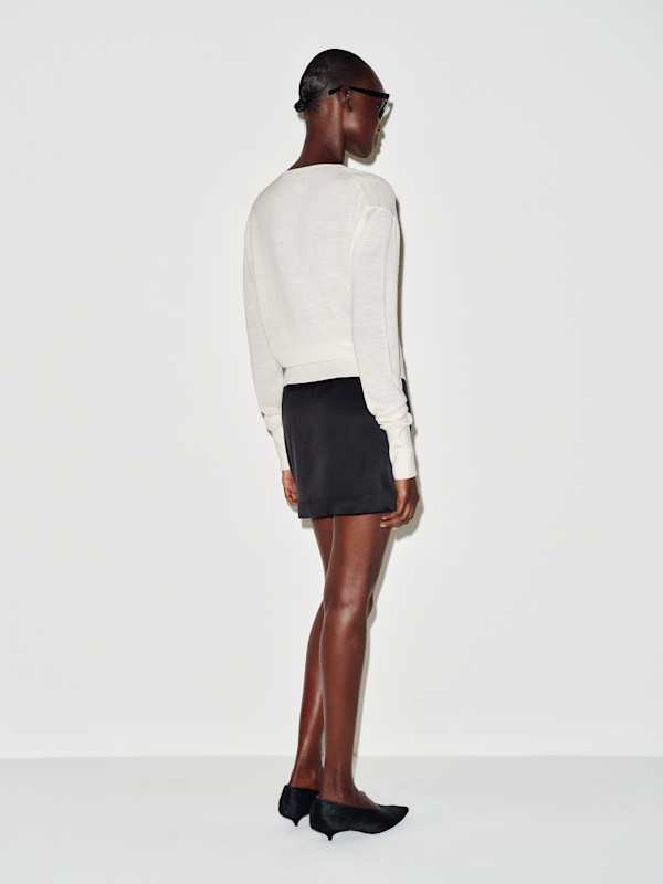 Alexa Satin Skirt - Black