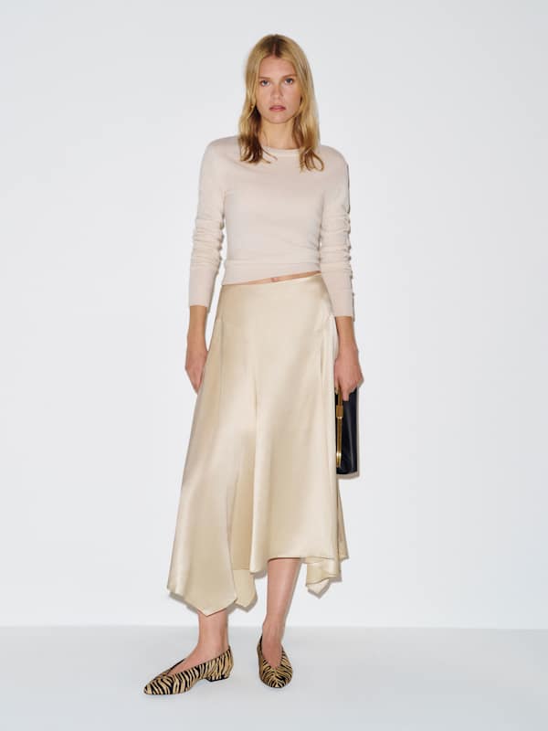 Mccall Silk Skirt - Almond