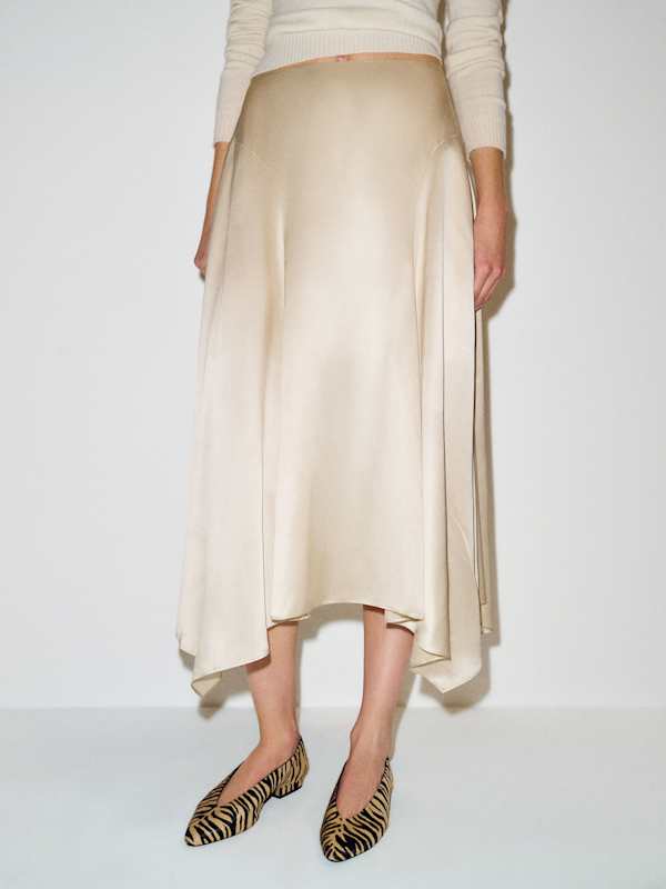 Mccall Silk Skirt - Almond