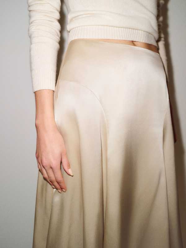 Mccall Silk Skirt - Almond