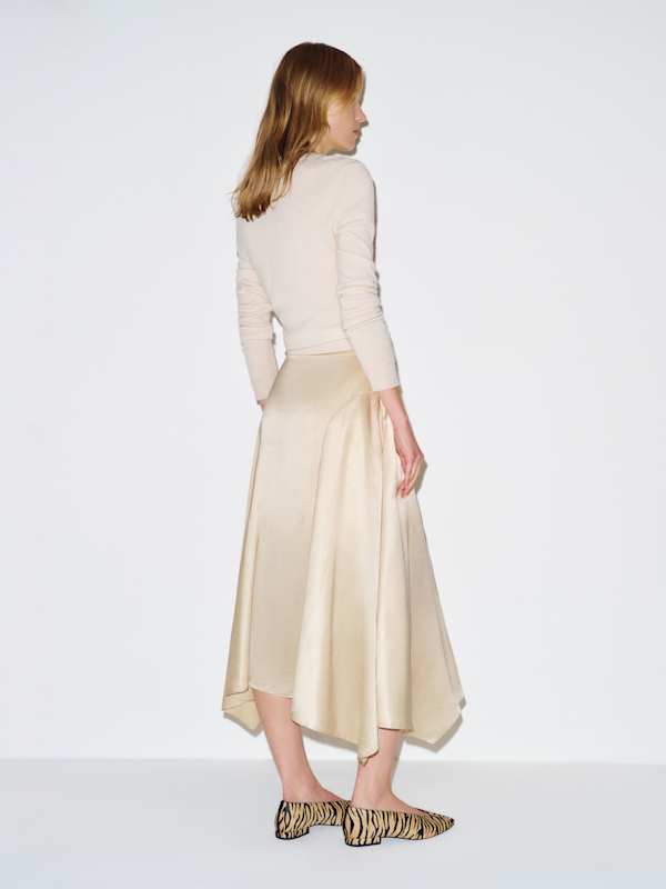 Mccall Silk Skirt - Almond