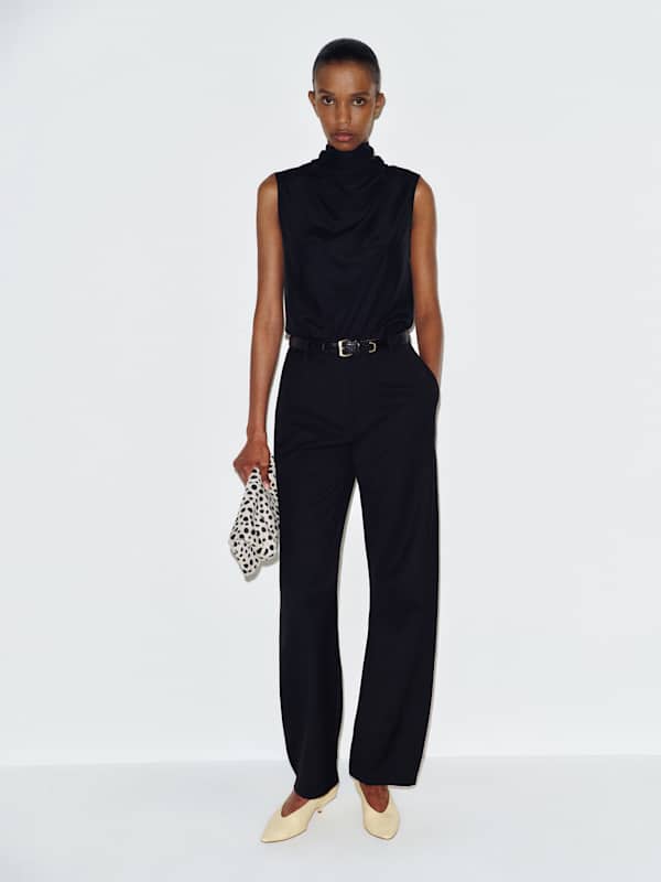 Bobbi Silk Top - Black