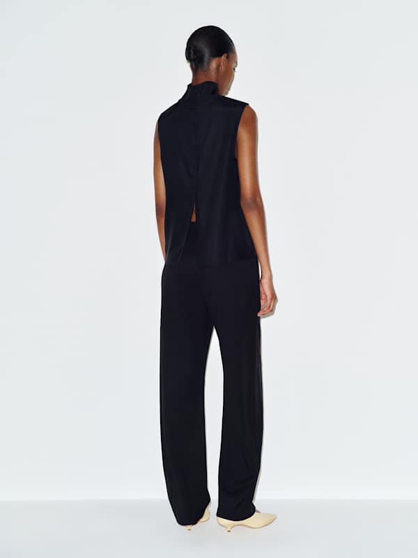 Bobbi Silk Top - Black