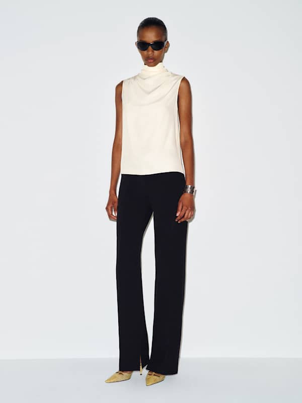 Bobbi Silk Top - Fior Di Latte