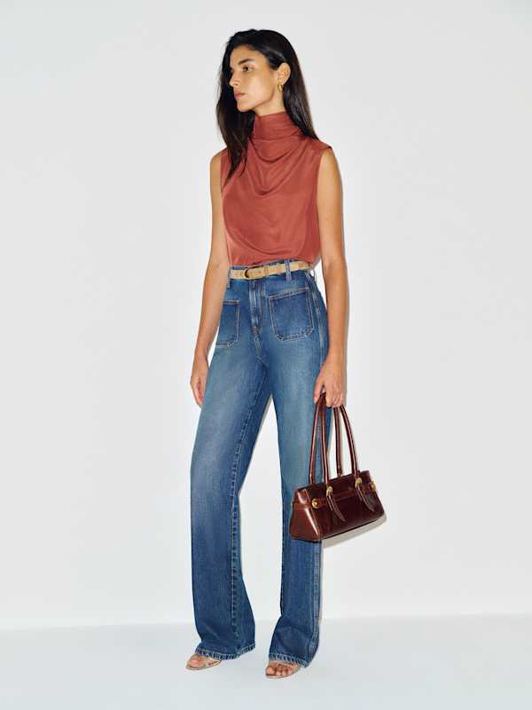 Bobbi Silk Top - Rosewood