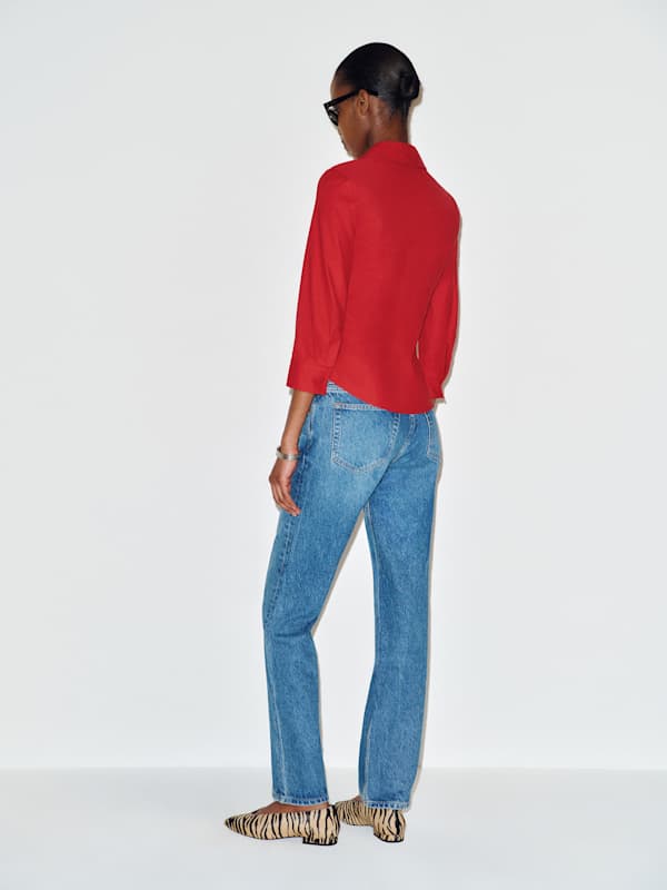 Katherine Poplin Shirt - Lipstick
