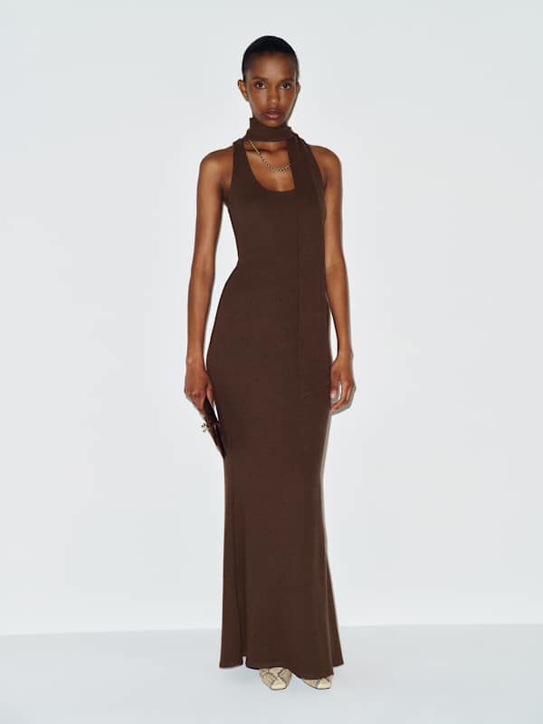 Adela Knit Dress - Mole