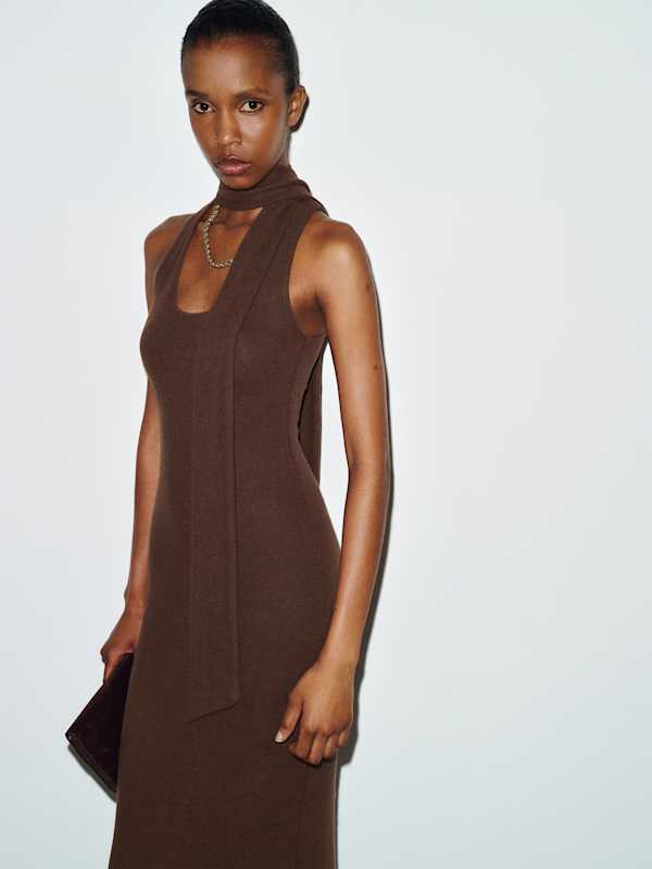 Adela Knit Dress - Mole