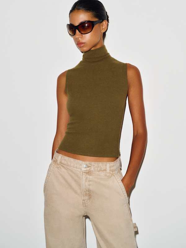 Colbie Knit Top - Moss Garden