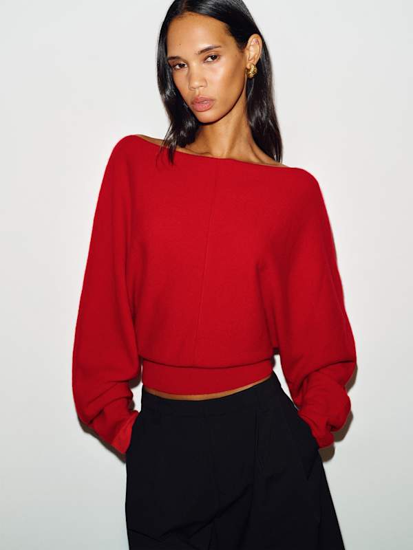 Brianna Cashmere Boatneck Top by Reformation