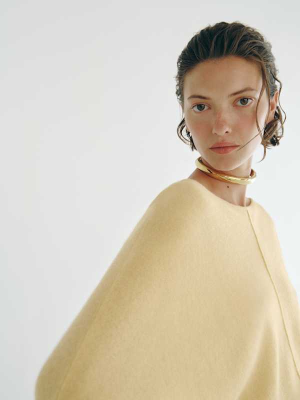 Brianna Cashmere Boatneck Top - Haystack