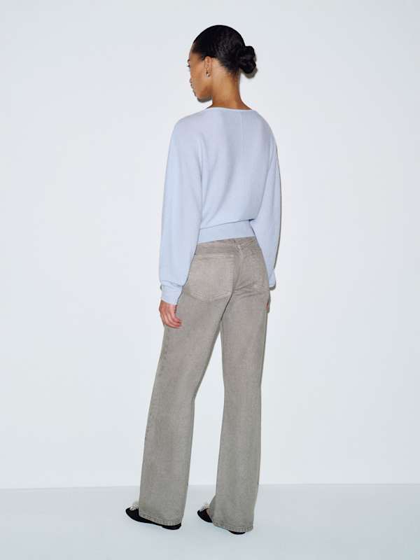 Brianna Cashmere Boatneck Top - Hydrangea
