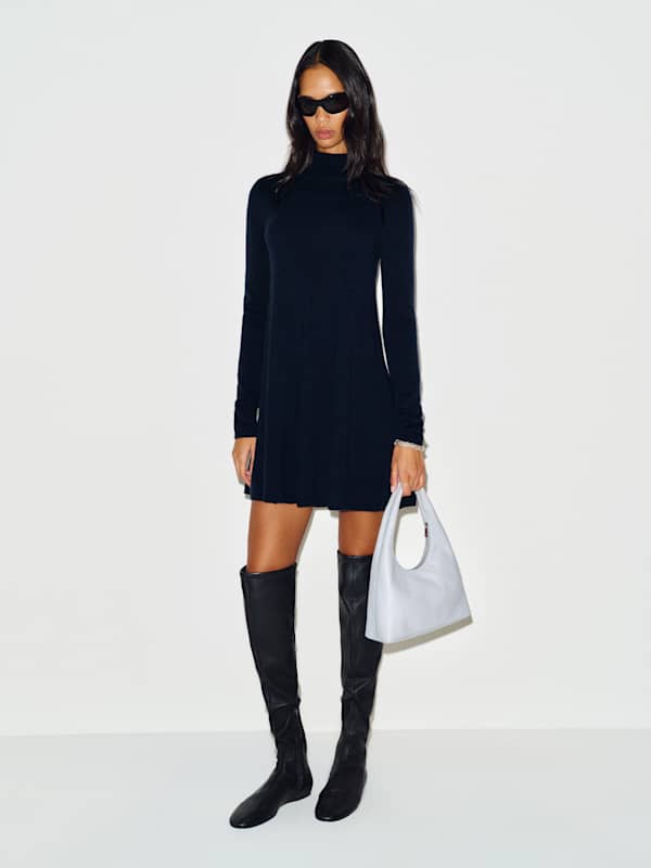April Cashmere Turtleneck Mini Dress by Reformation