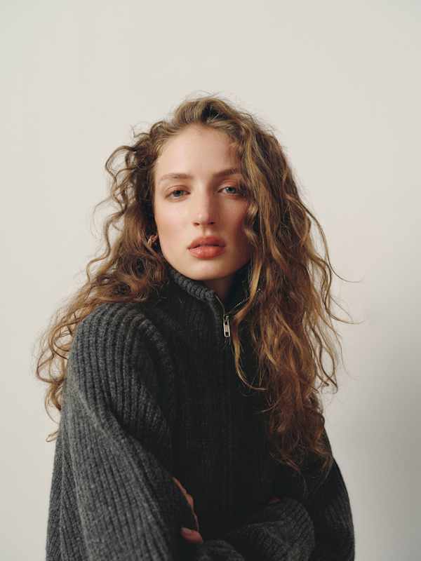 Joann Regen Wool Zip Sweater Jacket - Flannel