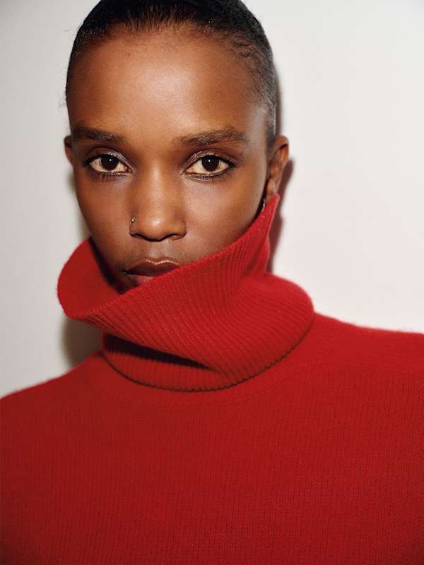 Dove Cashmere Oversized Turtleneck - Lipstick