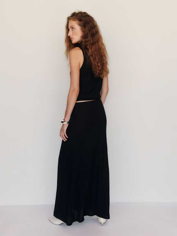 Danielle Regenerative Merino Skirt - Black