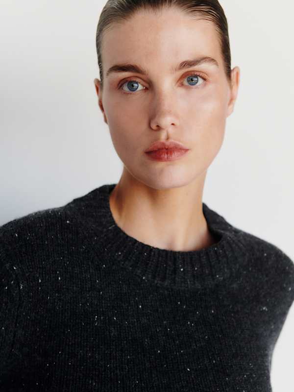 Ashley Regenerative Wool Crew - Black Sheep