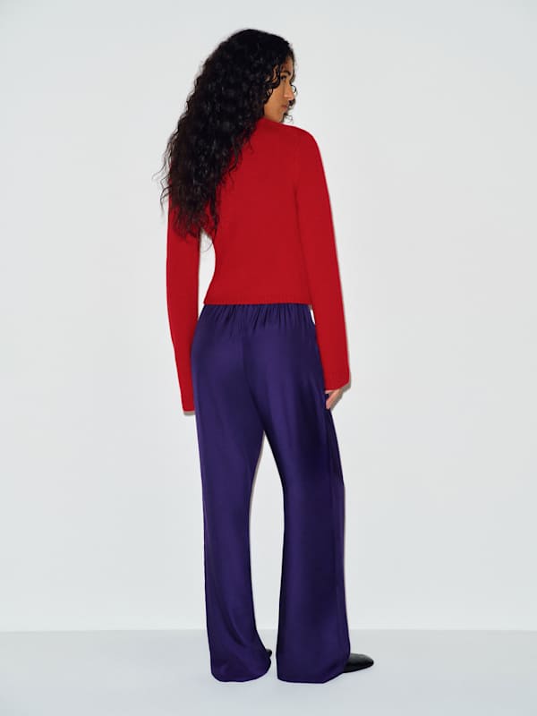 Ashley Regenerative Wool Crew - Crimson