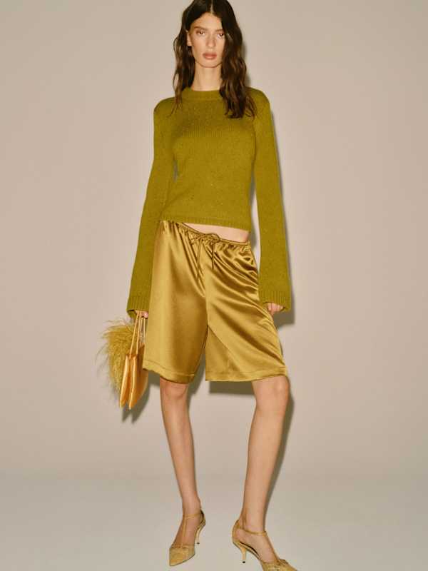 Ashley Regenerative Wool Crew - Pear Donegal