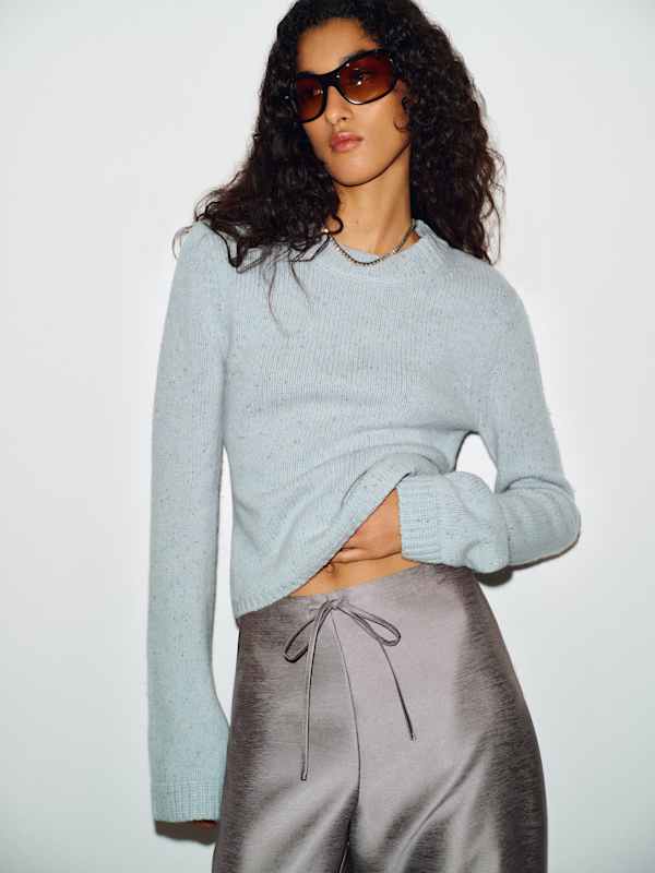 Ashley Regenerative Wool Crew - Skye Donegal