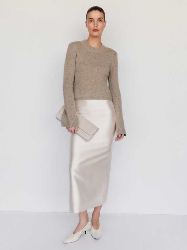 Ashley Regenerative Wool Crew - Whole Grain