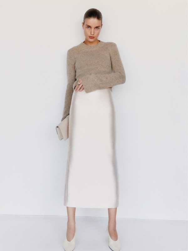 Ashley Regenerative Wool Crew - Whole Grain