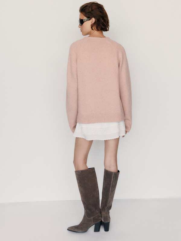 Sydney Regenerative Wool V-Neck Sweater - Neapolitan Donegal