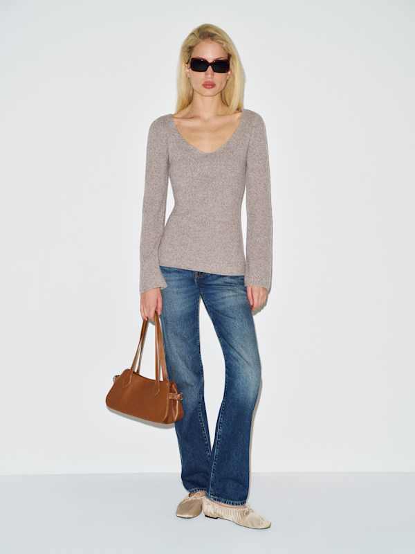 Nicoletta Regenerative Wool Scoop Neck Sweater - Cliff