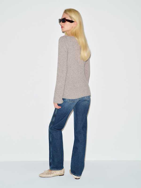 Nicoletta Regenerative Wool Scoop Neck Sweater - Cliff