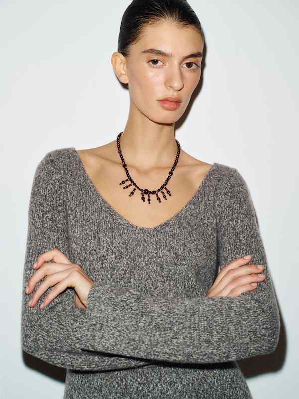 Nicoletta Regenerative Wool Scoop Neck Sweater - Granite Moulin&eacute;