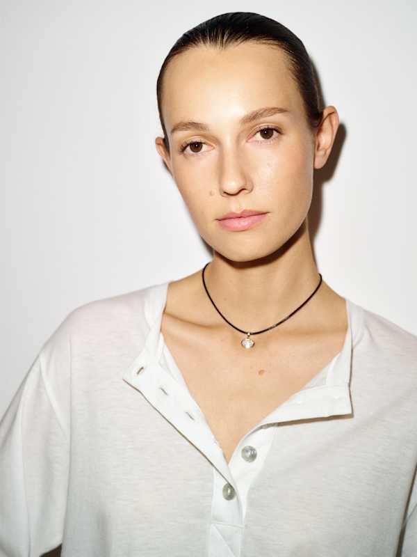 Marcus Oversized Henley Tee - White