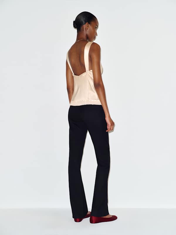 Salome Silk Top - Almond