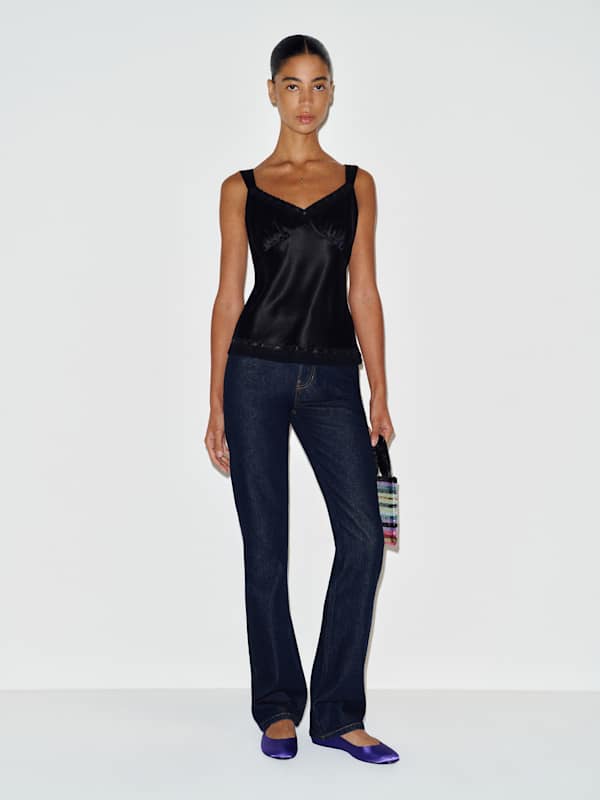 Salome Silk Top - Black