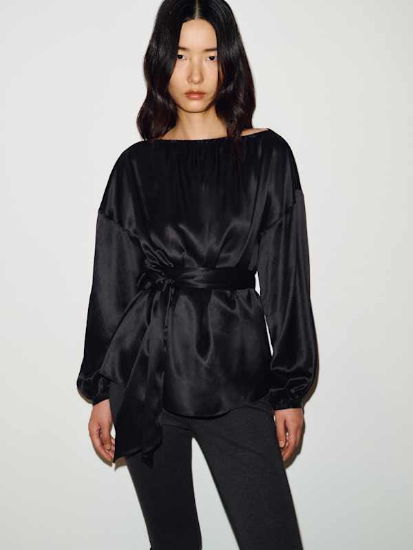 Isola Silk Top - Black