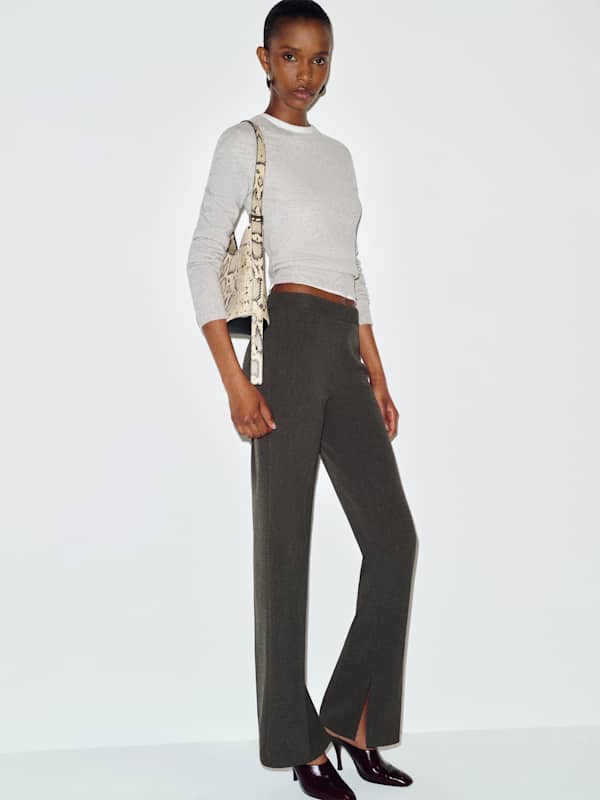 Pantalon taille basse Addison - Gris moyen