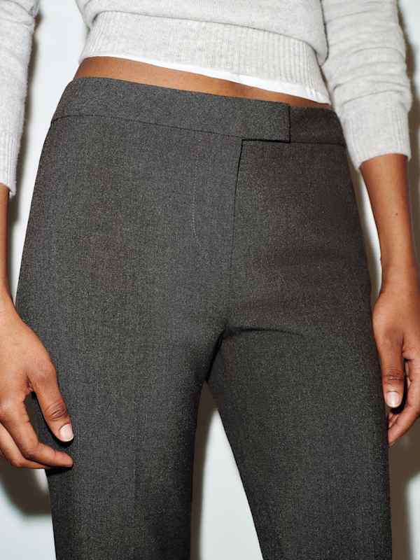 Pantalon taille basse Addison - Gris moyen