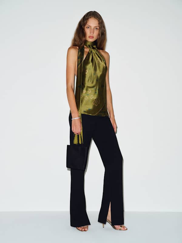 Sabi Silk Top - Emerald Tapestry