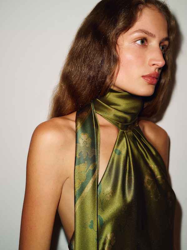 Sabi Silk Top - Emerald Tapestry