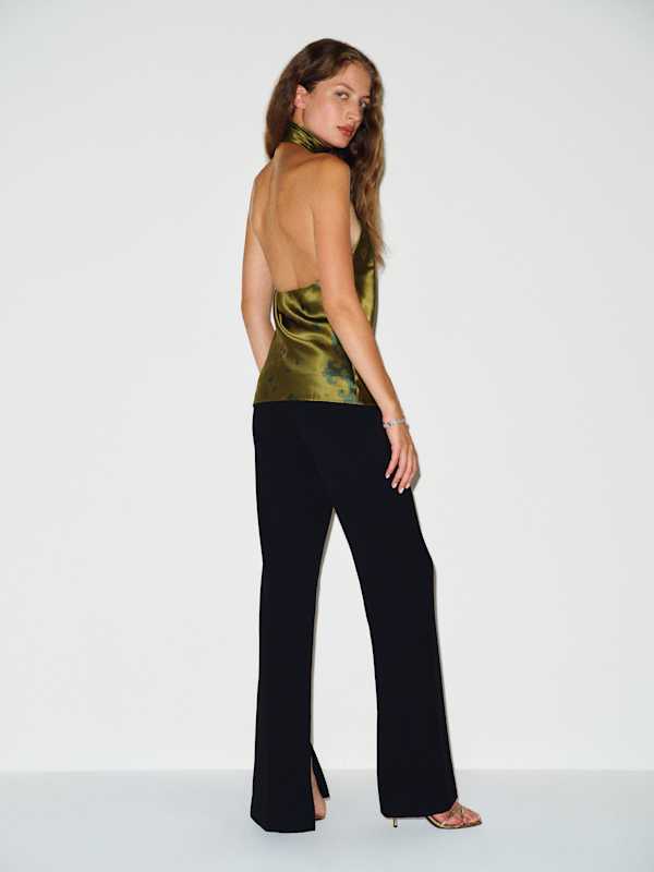 Sabi Silk Top - Emerald Tapestry
